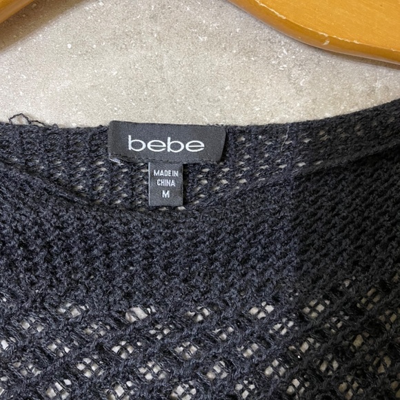 Bebe Black Lace Knit Sweater - Picture 4 of 5